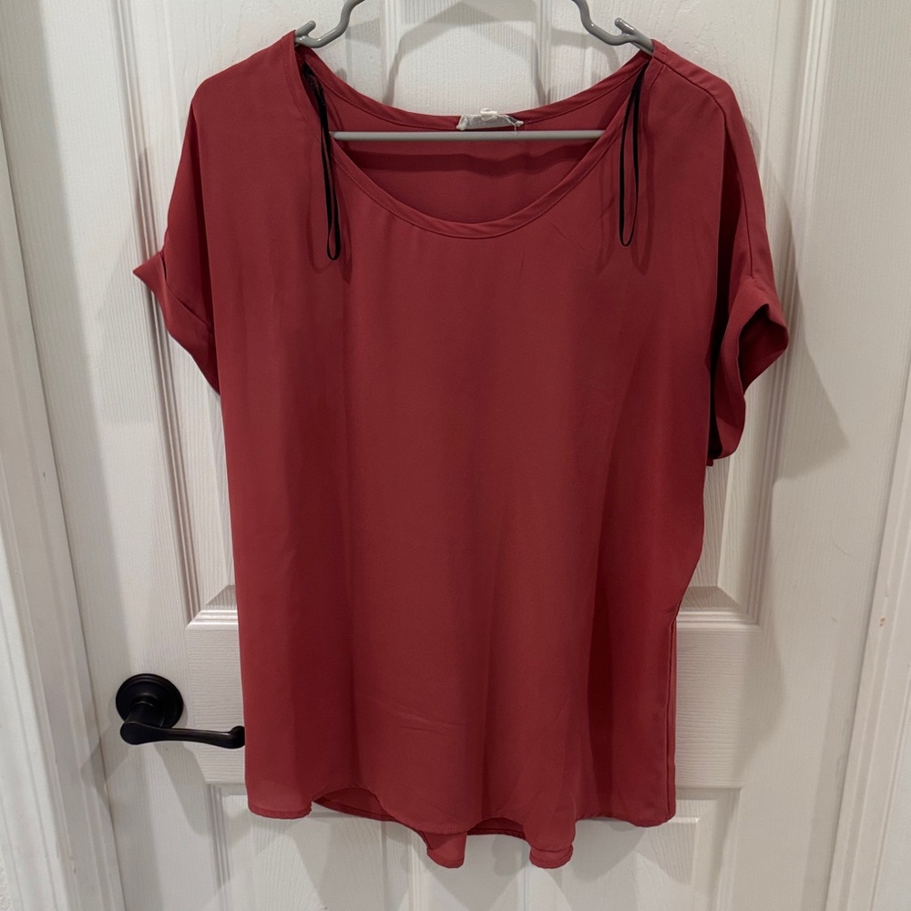 Pleione Women's Blouse in Deep Pink